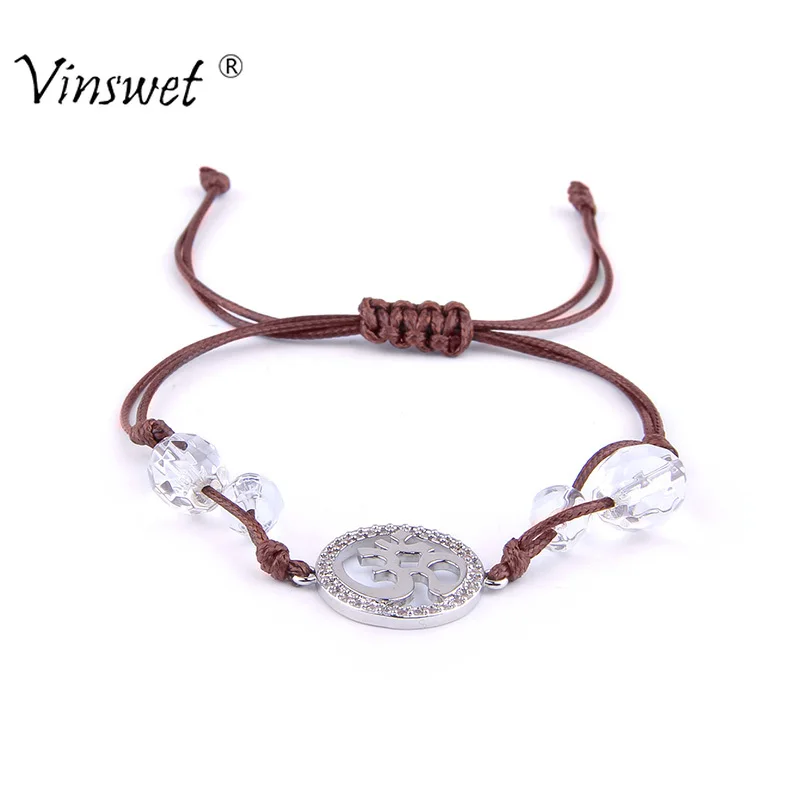 Мода Циркон горный хрусталь серебро Ом буддизм Шарм браслет для мужчин и женщин