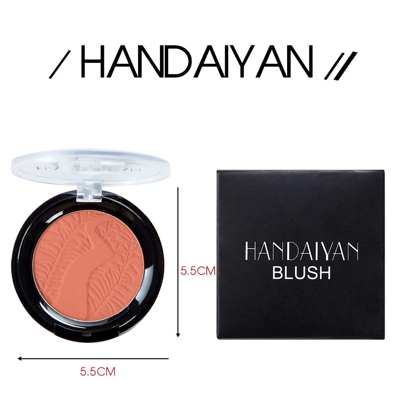 Бренд HANDAIYAN, 6 цветов, палитра для макияжа, румяна, персик, матовые румяна, пудра, стойкая, водостойкая, телесная косметика, макияж, румяна
