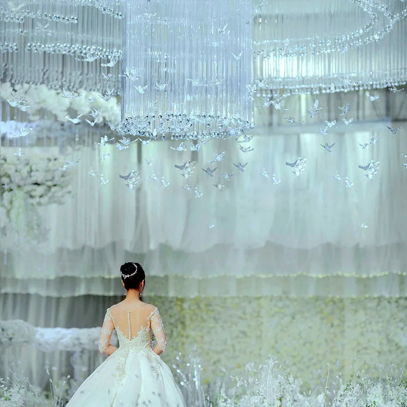 10 шт. потолочный прозрачный акриловый хрустальный кулон птица и Дельфин для