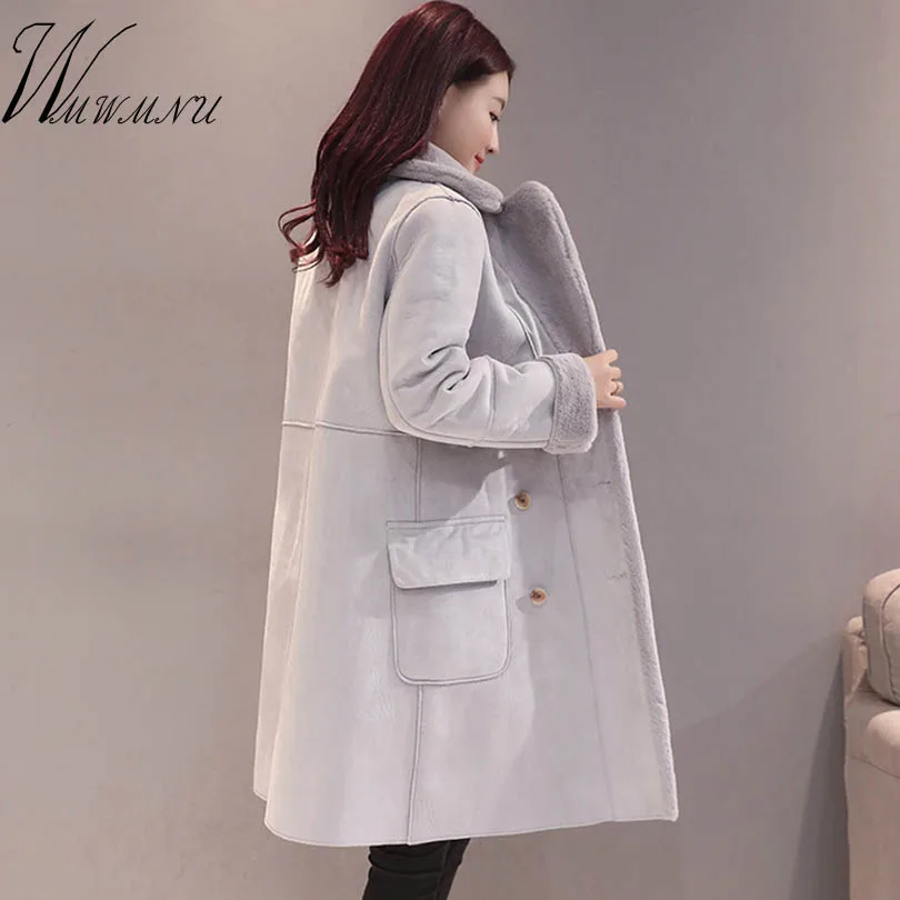Wmwmnu женственное пальто 2017 Осень зима Для женщин простой кашемир Макси длинное