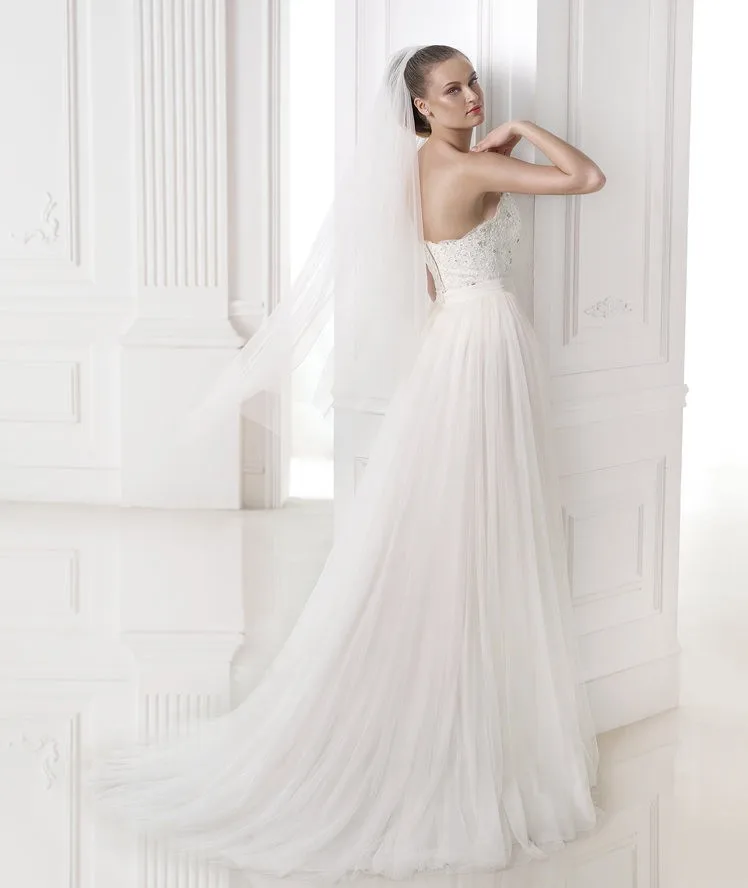 

Summer Style 2016 Newest Applique Lace Beading Bride Gown Vestidos De Noiva White/Ivory spot stock Wedding Dresses