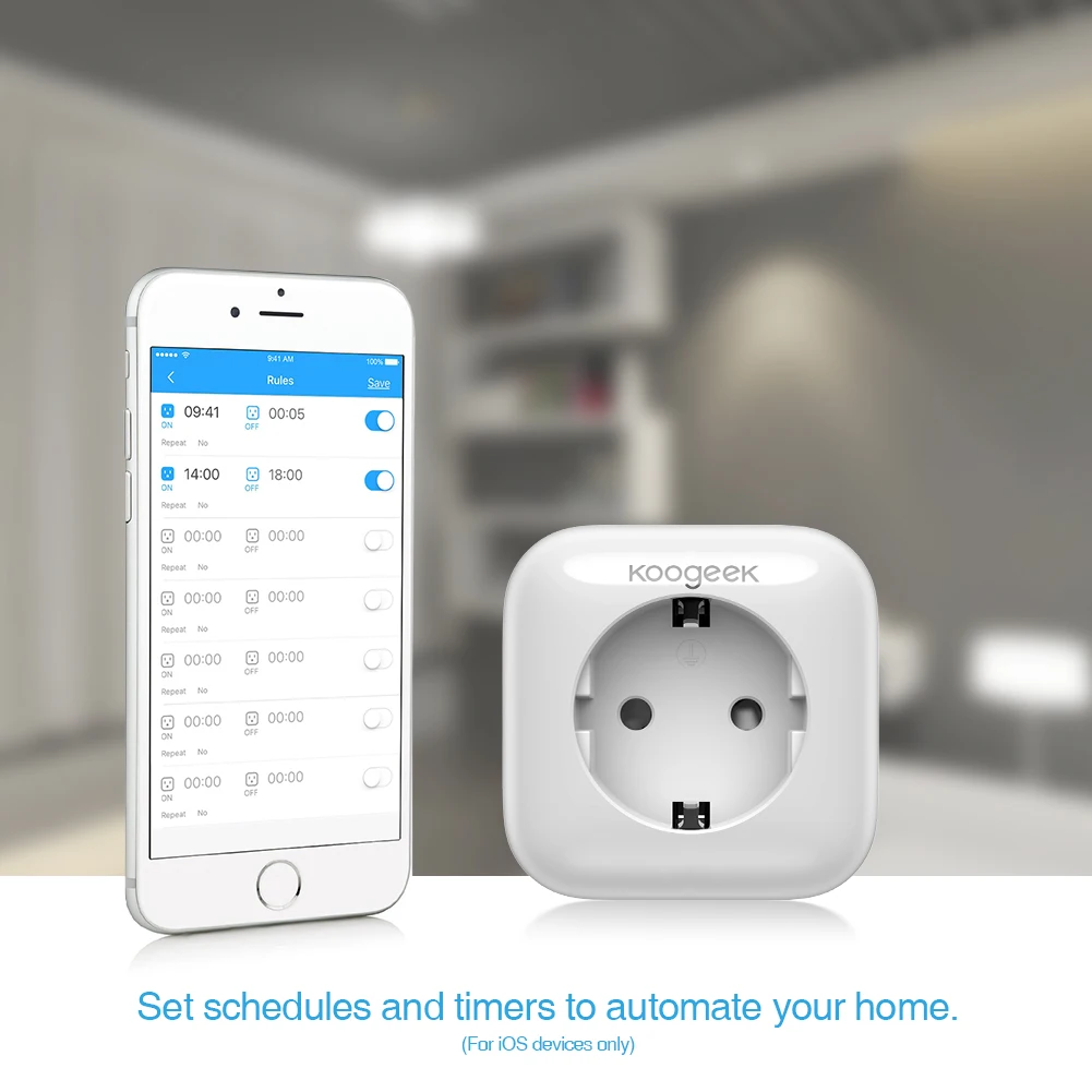 3 шт./лот Koogeek wifi интеллектуальная розетка приложение контроль монитор энергопотребление домашняя умная розетка для Apple HomeKit Alexa Google
