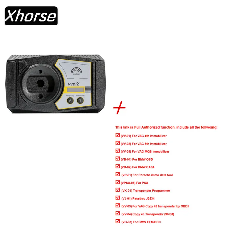 Программатор Xhorse VVDI2 для Audi/BMW/Porsche V6.0.0 и BMW FEM BDC ID48 96 бит OBDII MQB| |