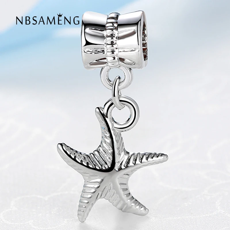 Белая подвеска Морская звезда Шарм бусы Подходит Женская цепочка в виде змеи Diy