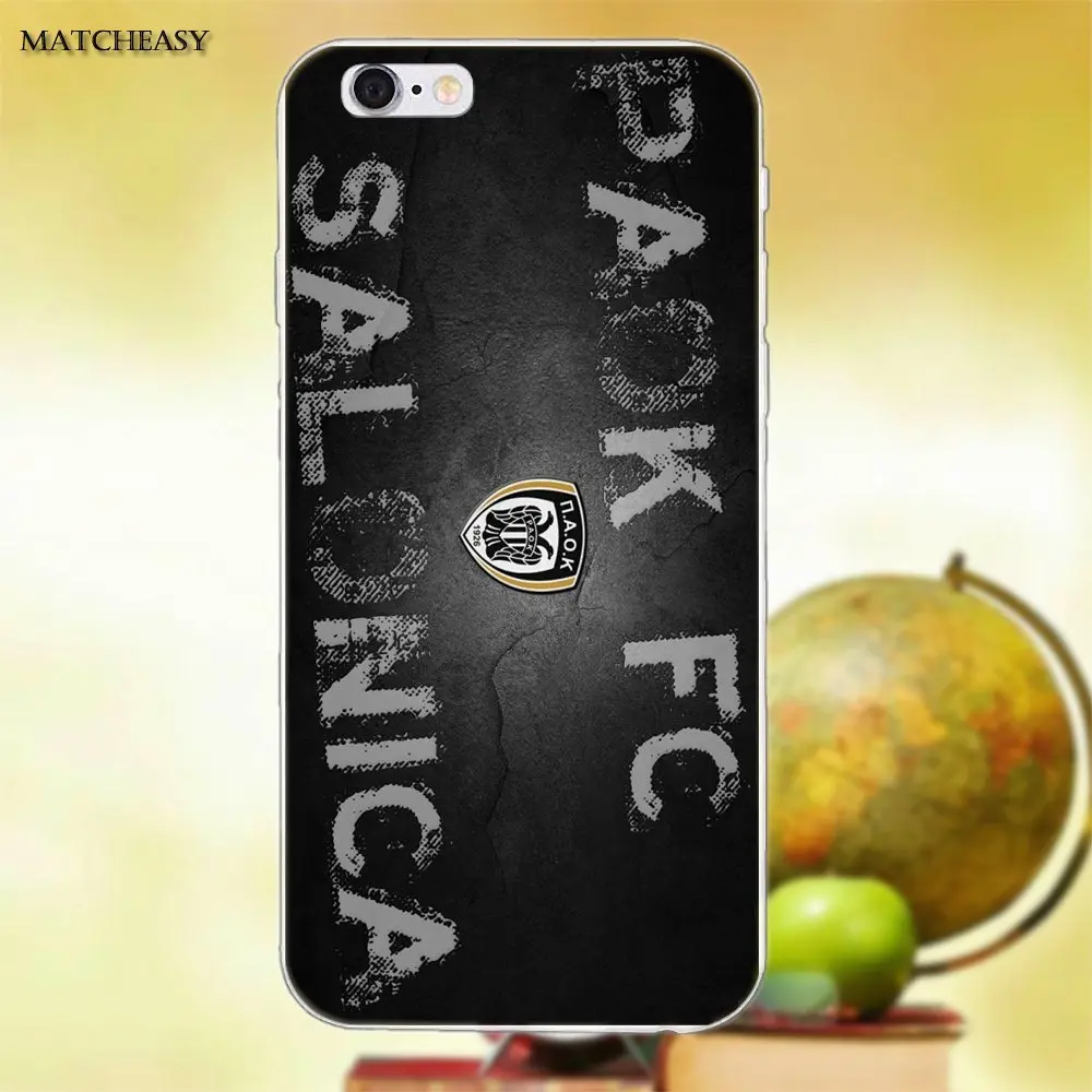 as picture Мягкий Силиконовый ТПУ прозрачный чехол Paok Fc Thessaloniki для Apple iPhone X XS Max XR 4 4S 5 5C SE 6 6S 7 8 Plus X - Цвет: as picture