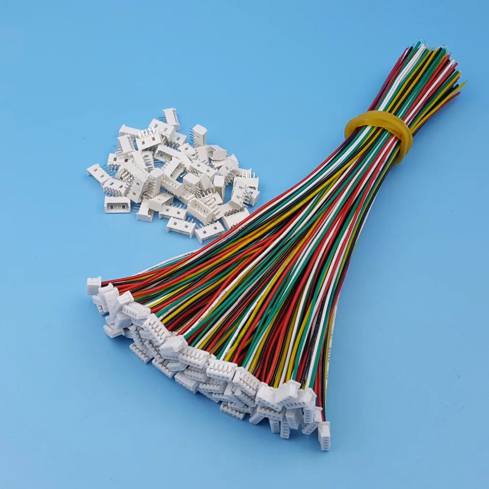 50 комплектов 5Pin Micro JST шаг 1 25 мм Одна Головка 15 см 28AWG провод к разъему