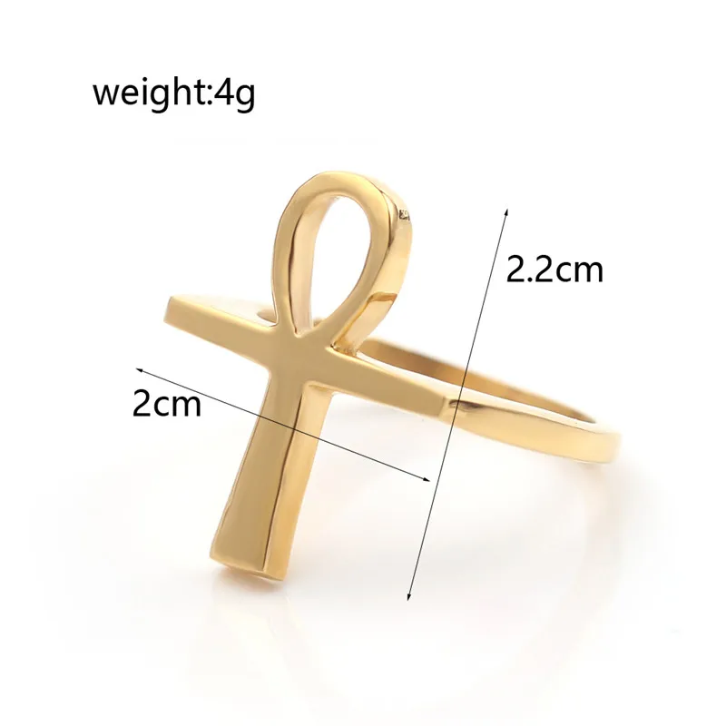 Кольцо с анхом Египетский крест ключ Нила подарок для мужчин женщин классические