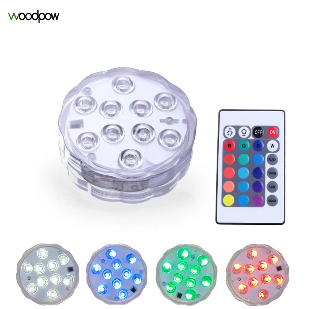 Woodpow подводный светодиодный RGB свет с пультом дистанционного управления