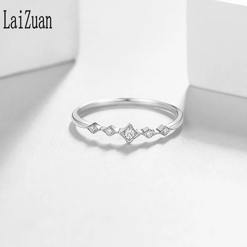 LaiZuan Moissanite Ring Sterling Silver 925 Jewelry VVS/DEF Color Test Positive Moissanite Diamond Engagement Wedding Ring Women