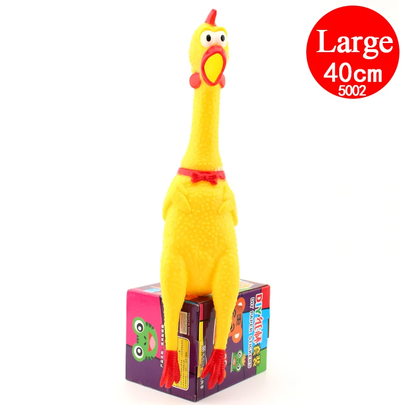 Большой размер 40 см кричащая курица сжимающая звуковая игрушка Домашние