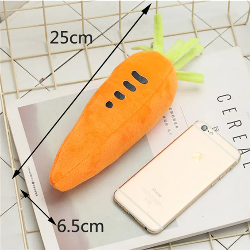 1 шт. милый мультяшный чехол для карандашей плюшевая морковка пенал канцелярские