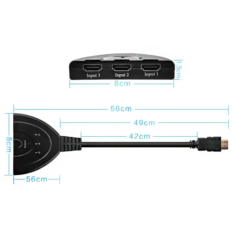 Разветвитель HDMI для ПК ТВ DVD PS3 Xbox|hdmi switcher|hdmi distributoraudio converter |