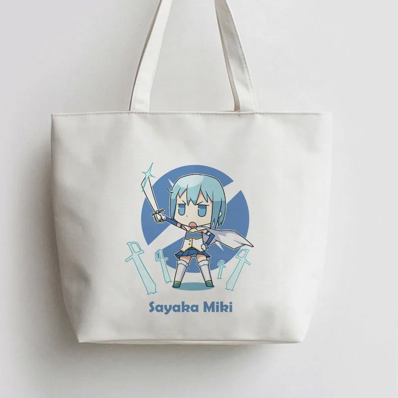 Сумка для покупок аниме Puella Magi Madoka Magica Mahou Shoujo Magika Холщовая мультяшный милый