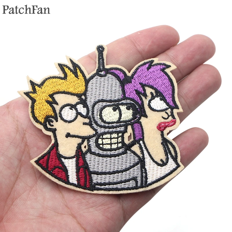 Patchfan Futurama мультфильм аппликация нашивки наклейки pour шитье рубашка сумка Джерси одежда куртка металлическая нашивка футболка A0977
