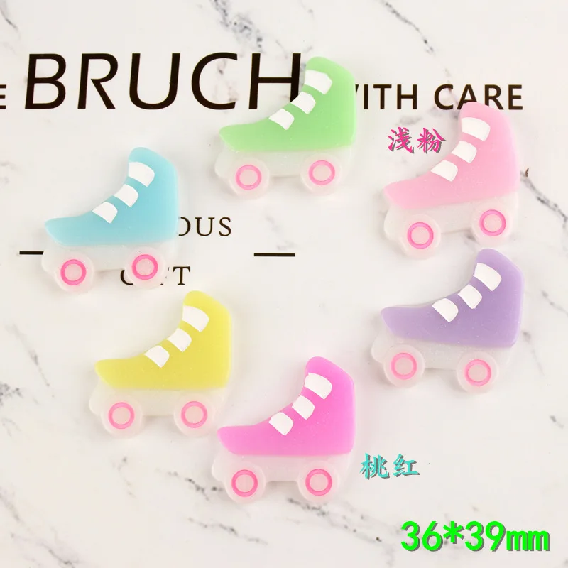 Кавайный кабошон для катания на роликовых коньках 10 шт. 36*39 мм смешанный материал