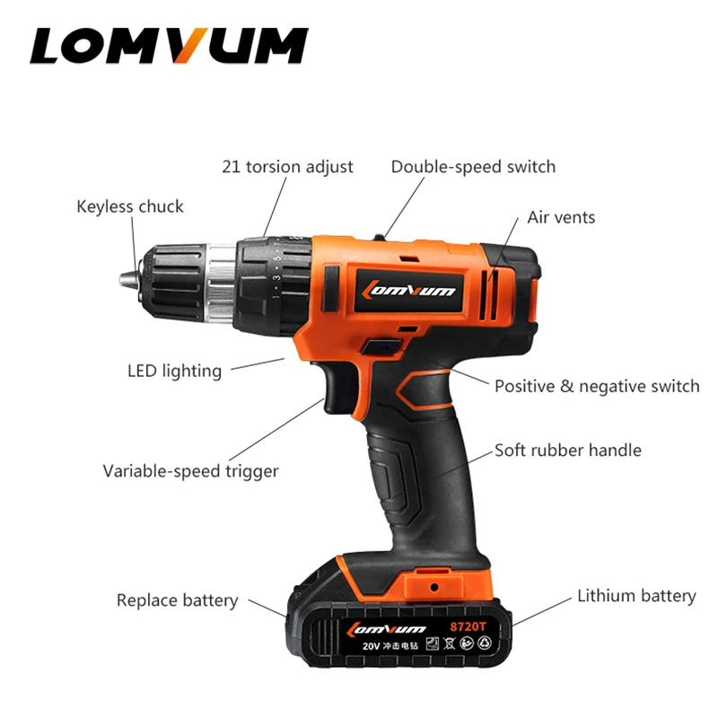 LOMVUM 12 В перезаряжаемый литиевый/Аккумуляторный Электрический бытовой