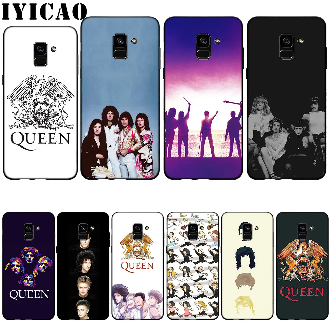 Твердый силиконовый мягкий чехол IYICAO Queen рок Group для Samsung Galaxy A6 Plus A9 A8 A7 2018 A3 A5 2016 2017
