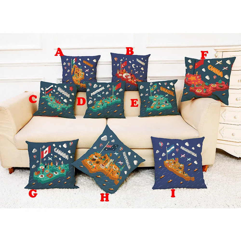 9 видов стилей наволочки подушки Чехлы хлопковый льняной квадратный Талия