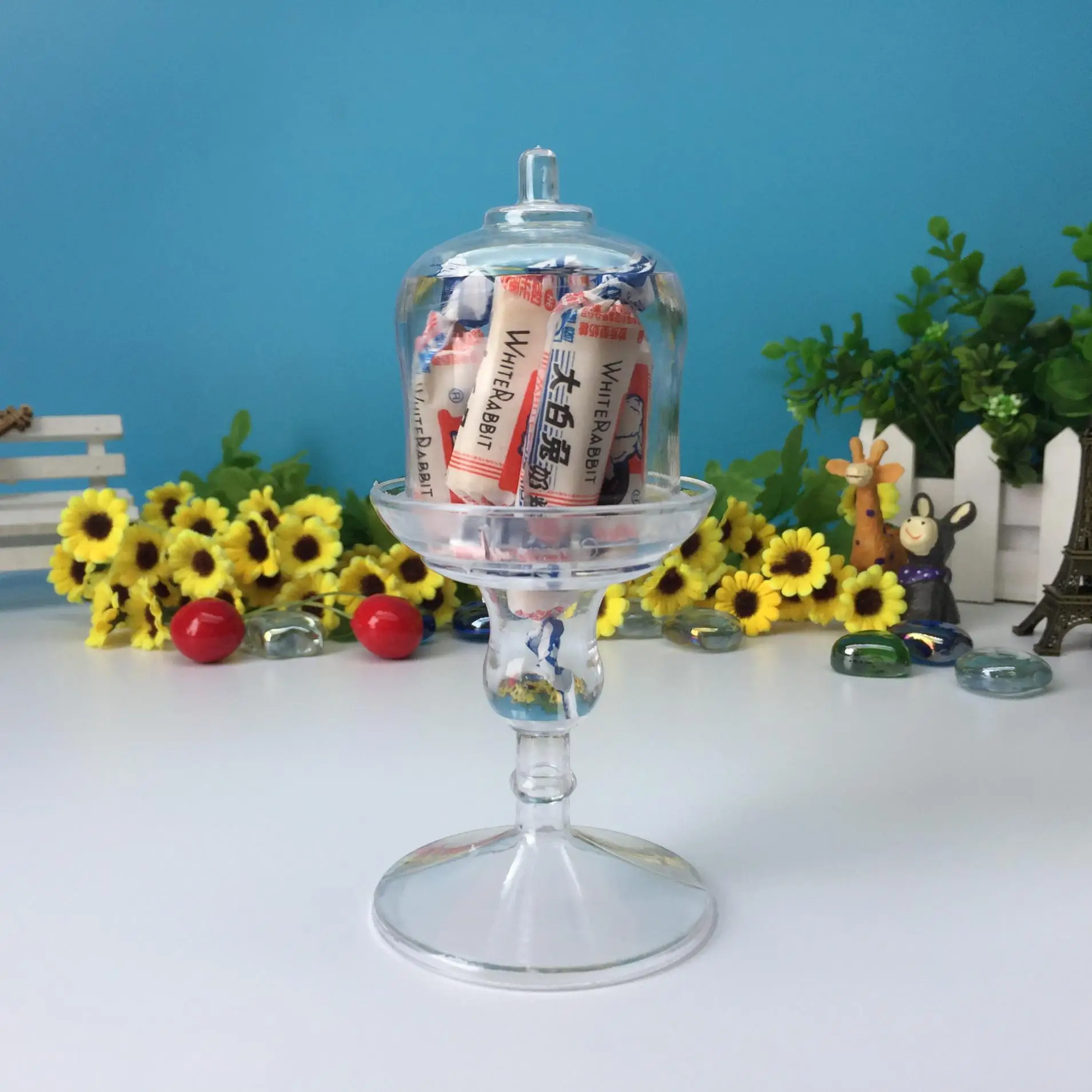 Прозрачный Пластик Кубок две части Коробки конфет свадебный подарок коробка