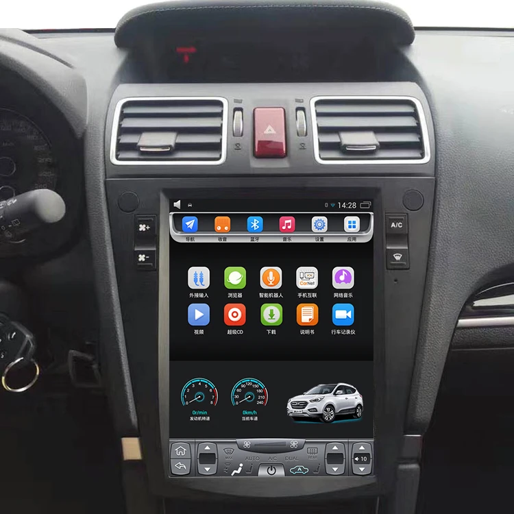 Вертикальный сенсорный экран Tesla 2012 2017 для автомобилей XV WRX Forester 10 4 дюйма 12 1 Android GPS