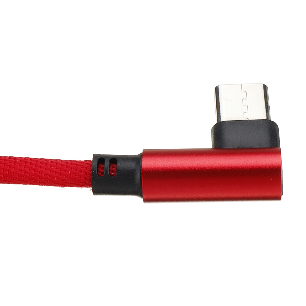2M 90 Degree 2.4A Charging Data Cable Type C Micro USB Nylon Braided For Samsung SONY/Smartphone Tablet | Электроника