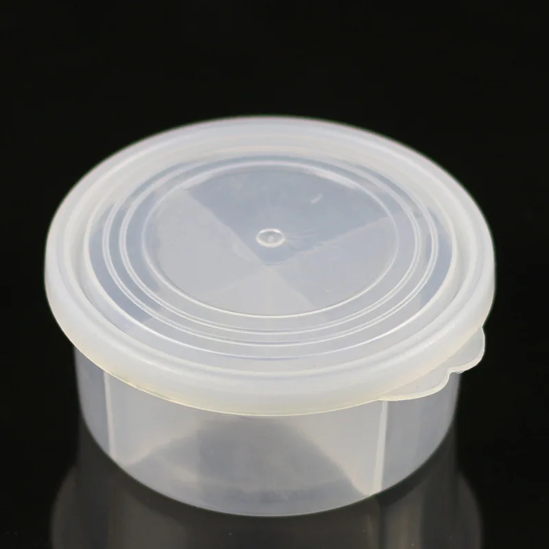 Пластиковая круглая шкатулка для хранения ювелирных изделий прозрачный