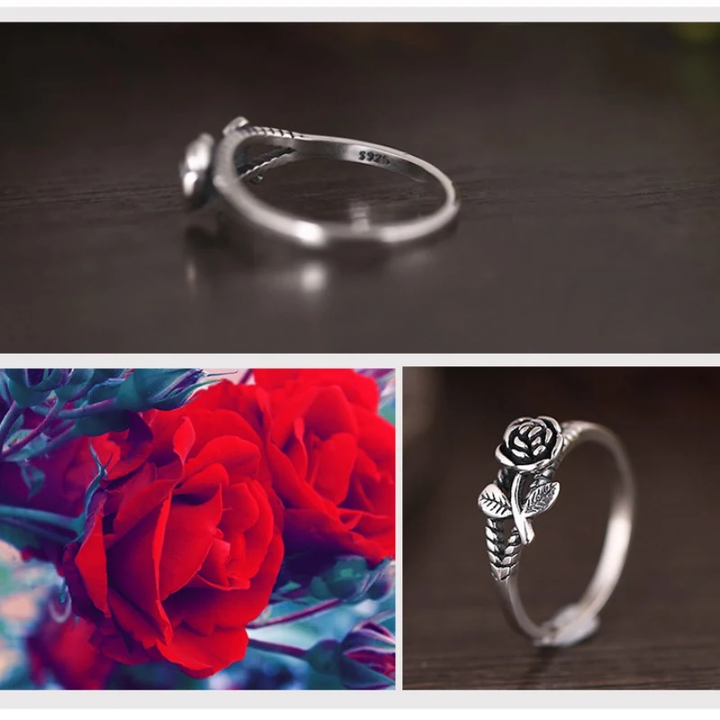 New Fashion Copper Midi Finger Ring Boho Punk Jewelry Vintage Knuckle Rings for Women Wedding Bands Retro 3D Rose | Украшения и