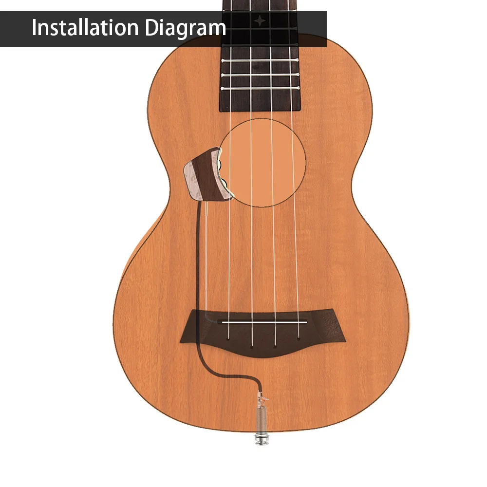 Двойной C1U Soundhole Управление предусилителя Пикап Системы для Гавайские гитары