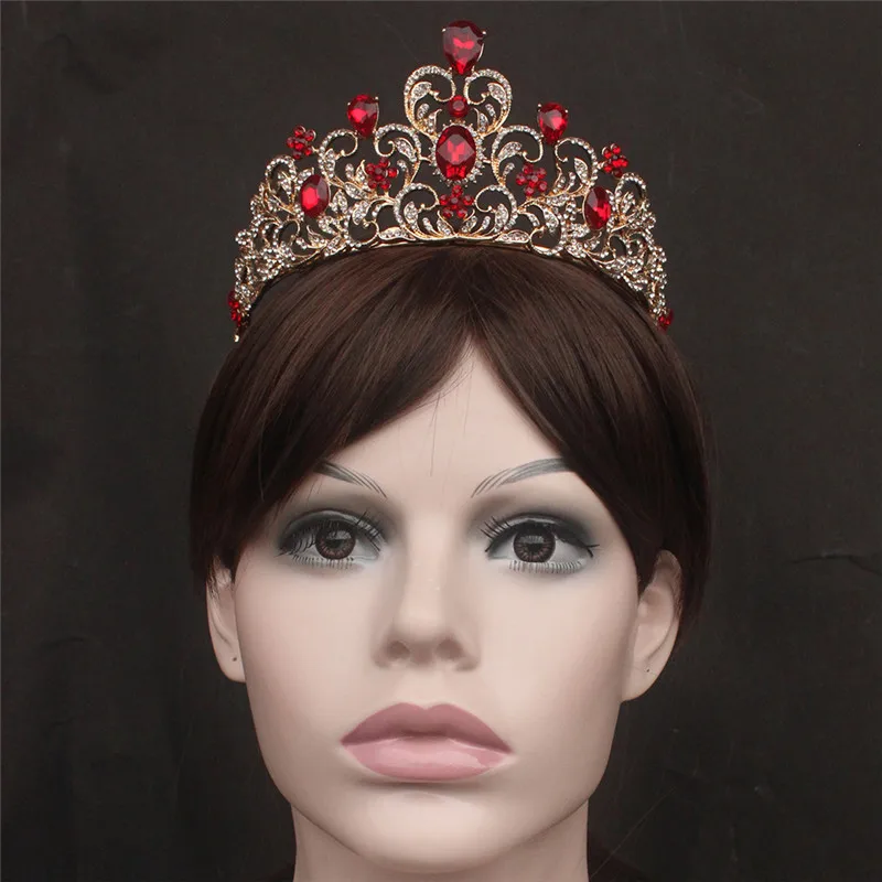 Свадебная Корона Mamojko с зелеными и синими кристаллами королевская тиара повязка