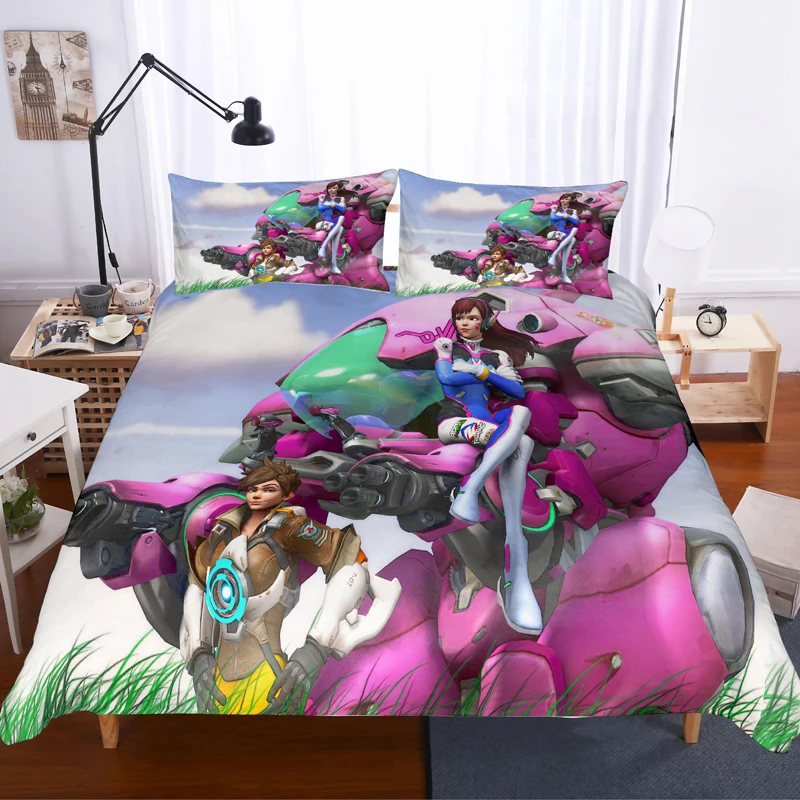 Overwatch 3D комплект постельного белья Детская комната Декор пододеяльники наволочки Overwatch OW Утешитель комплекты постельного белья постельное белье