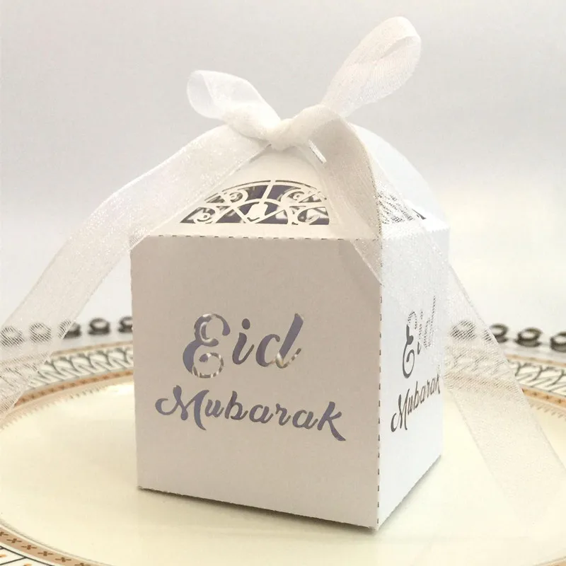 50 шт. Eid Mubarak Dragee конфетная Подарочная коробка украшения для Рамадана