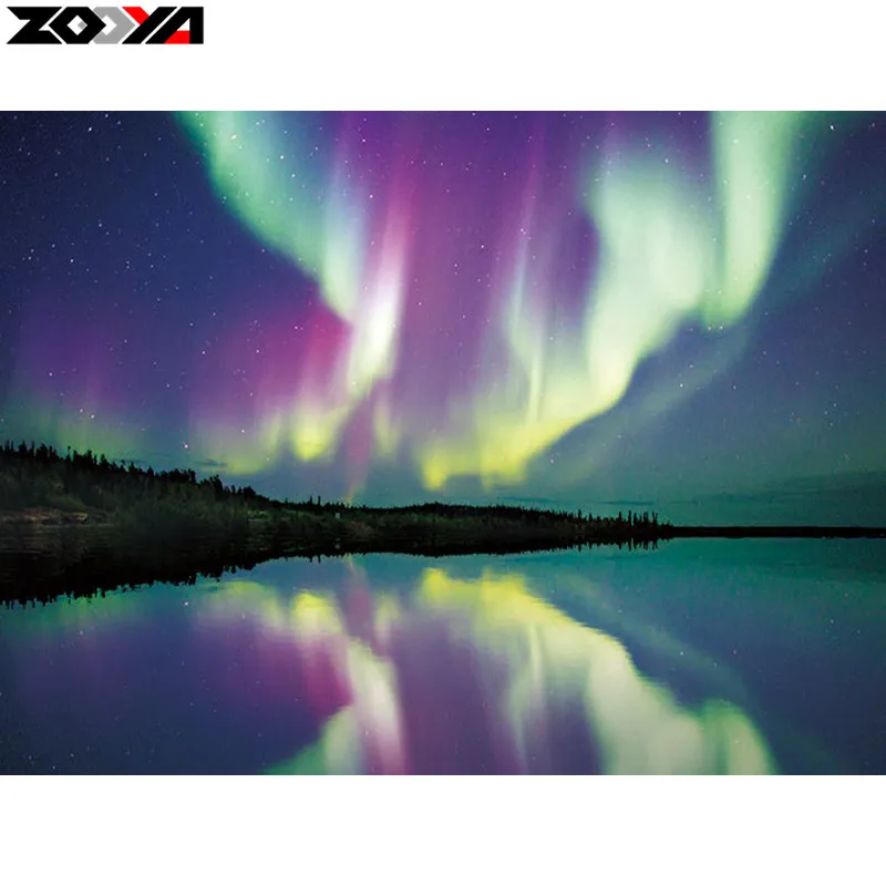 ZOOYA полный квадрат дрель 5D DIY Алмаз вышивка Северное сияние алмазов картина