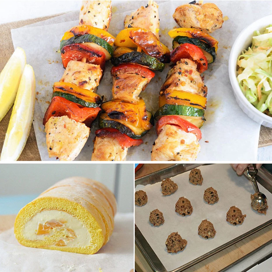 Basedidea 100 пачек пергаментных бумажных листов для выпечки квадратный неотбеленный