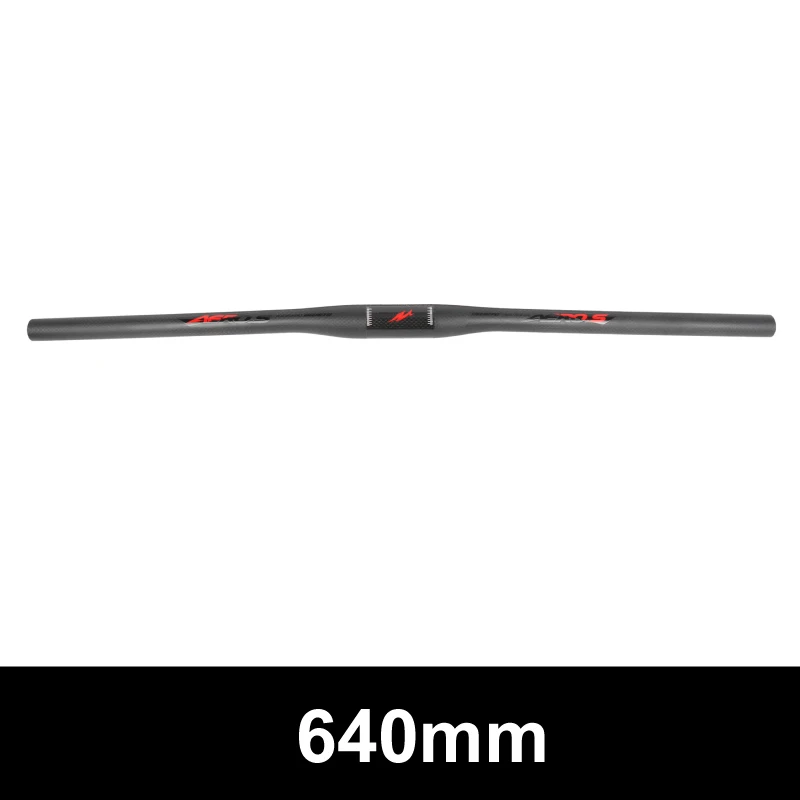 flat 640mm Ullicyc горный велосипед плоский/подъемный велосипедный руль MTB Запчасти труба из углеродистого волокна 3K полностью углеродный руль 31,8*620/640/660/680/700/720 мм CB860 - Цвет: flat 640mm