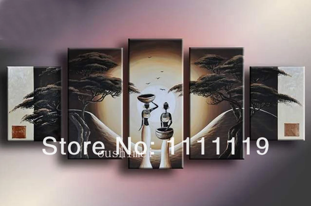 

Hand Painted Modern Picture On Canvas Africa Landscape Oil Painting No Frame For Living Room Wall Art Free Shipping Pictures Art