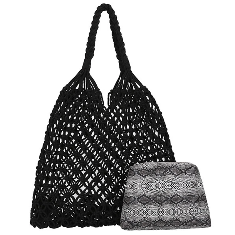 Модная популярная пляжная сумка Женская тканая композитная ручной работы новая