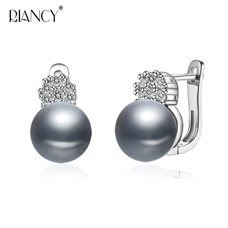 Fashion Natural freshwater black pearl ear clip charms bohemian style earrings for women wedding earring
