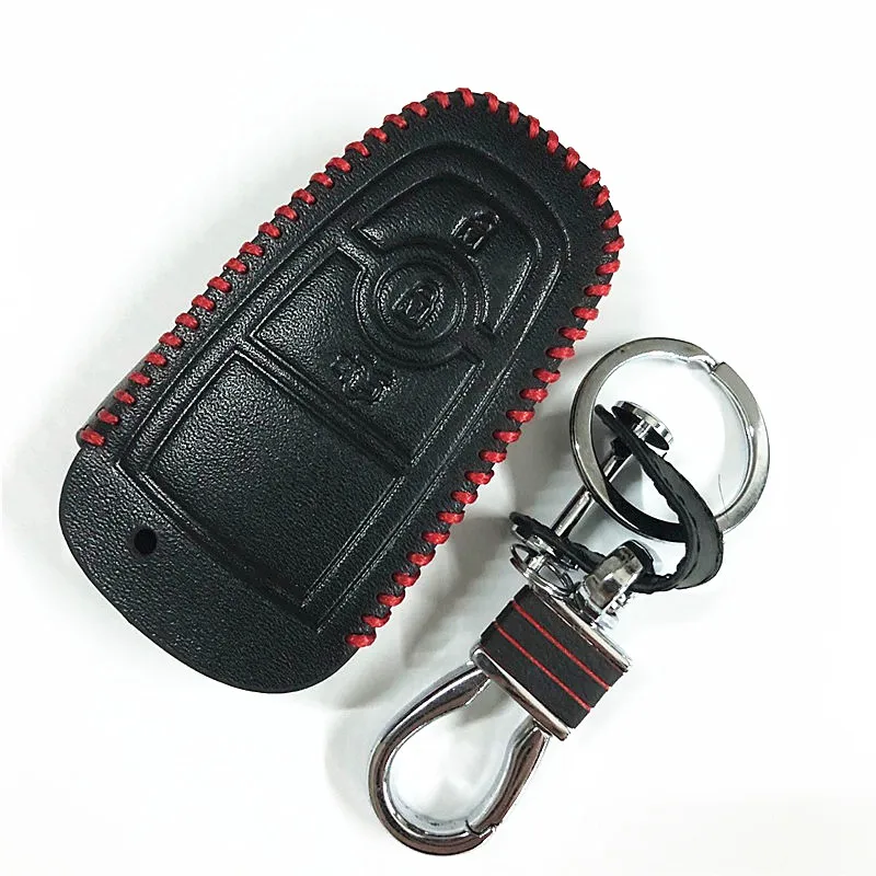 Кожаный чехол для ключей автомобиля Ford Mustang Ranger Figo KA Territory FLEX Transit Super Duty Atlas F-150 F250 F350 F450
