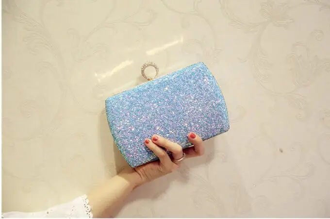 Новинка 2019 клатч из акрила с блестками и цепочкой женские сумки на плечо жесткие