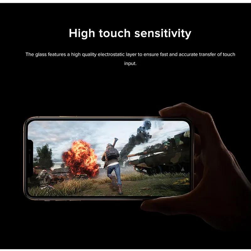 JCPAL Защитное стекло для экрана iPhone XS Max полное покрытие 9H пленка всего тела