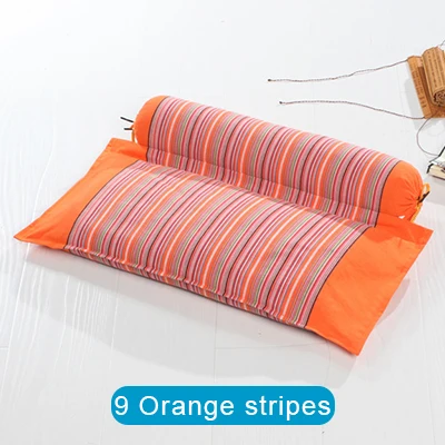 8-Orange-stripes Забота о здоровье гречневая подушка шелухи поддержка шеи шейки защиты полосой печати подушки для подарка путешествия постельные принадлежности Подушка для сна - Цвет: 8-Orange-stripes