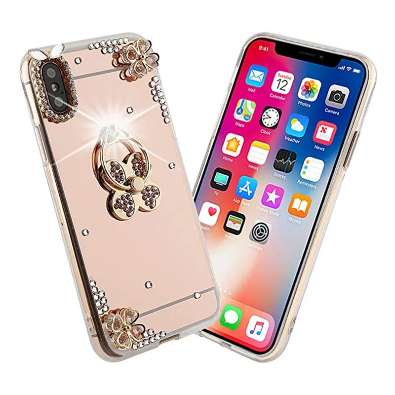 Зеркало кольцо “Цветок” с крышкой для huawei P20 Коврики 20 10 pro 7a honor 9 10 lite 8X 8C y5 y6 prime y7 y9 P Smart Z чехол для телефона