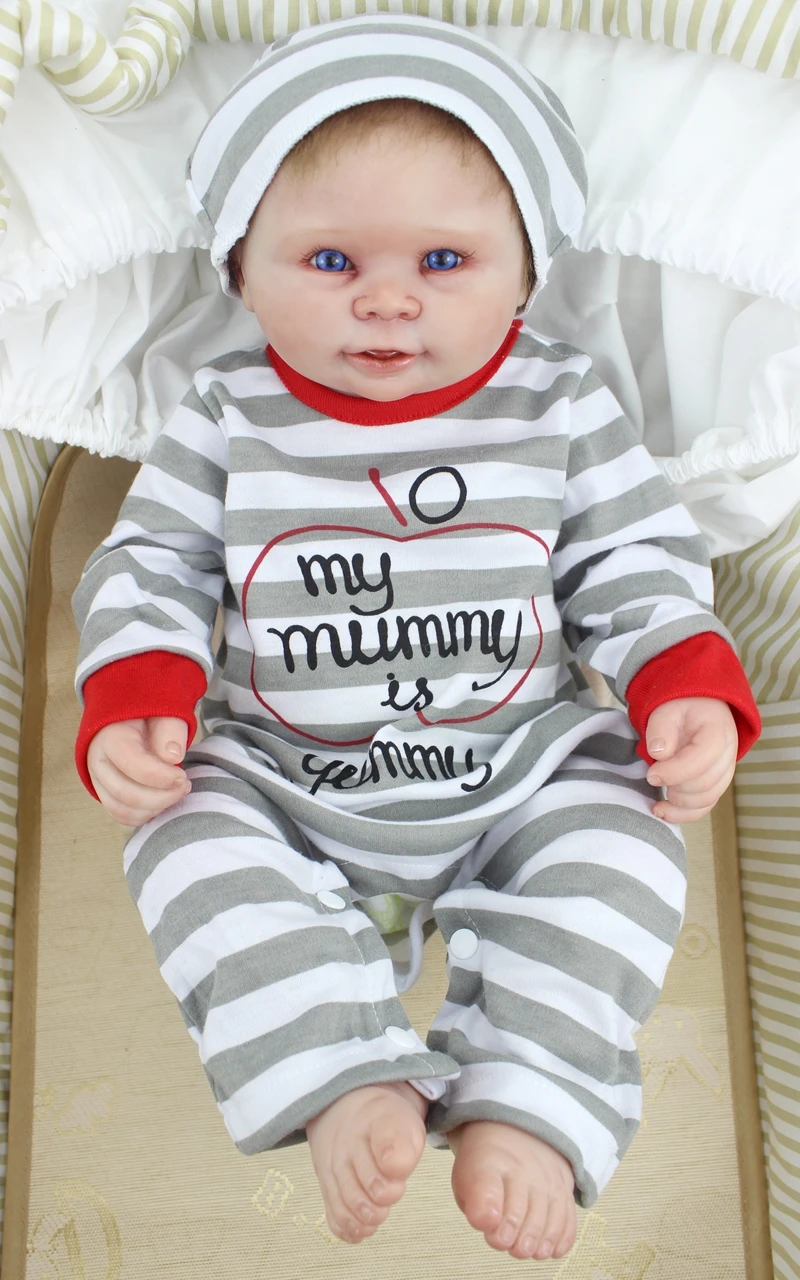 Полноразмерная силиконовая кукла реборн 55 см игрушки реалистичный игровой домик