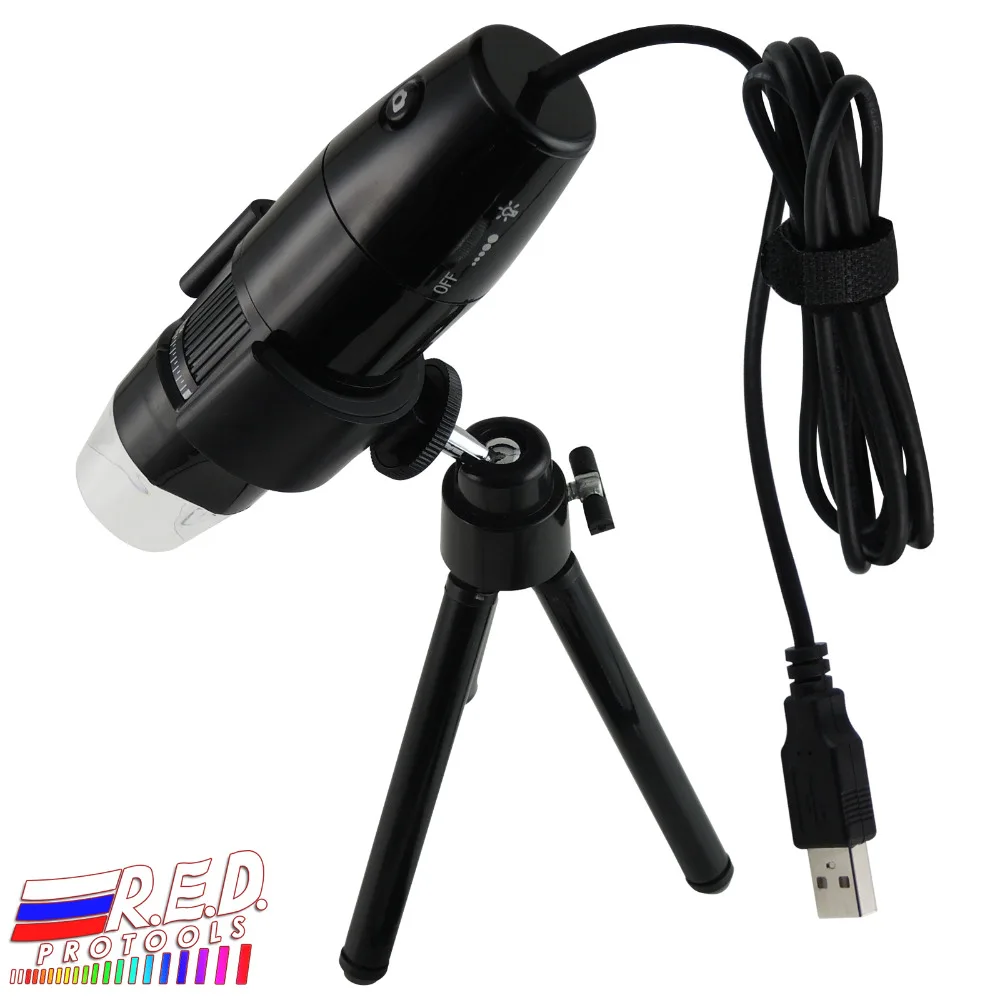 USB портативный цифровой микроскоп 10x 200x Увеличение 8 светодиодный ручная запись