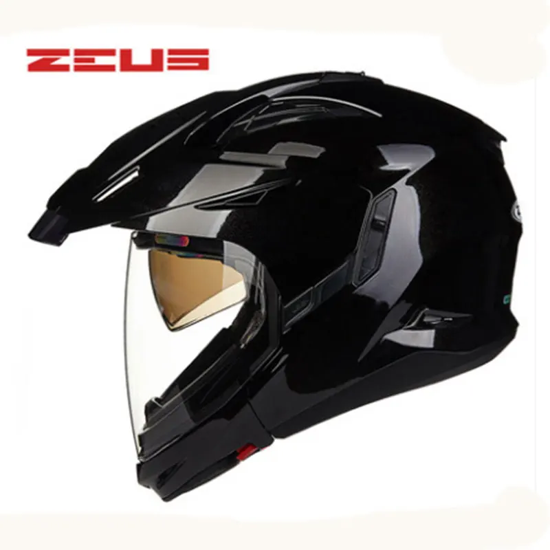 Модульный мотоциклетный шлем ZEUS 613B новый защитный с 2 линзами высокого качества