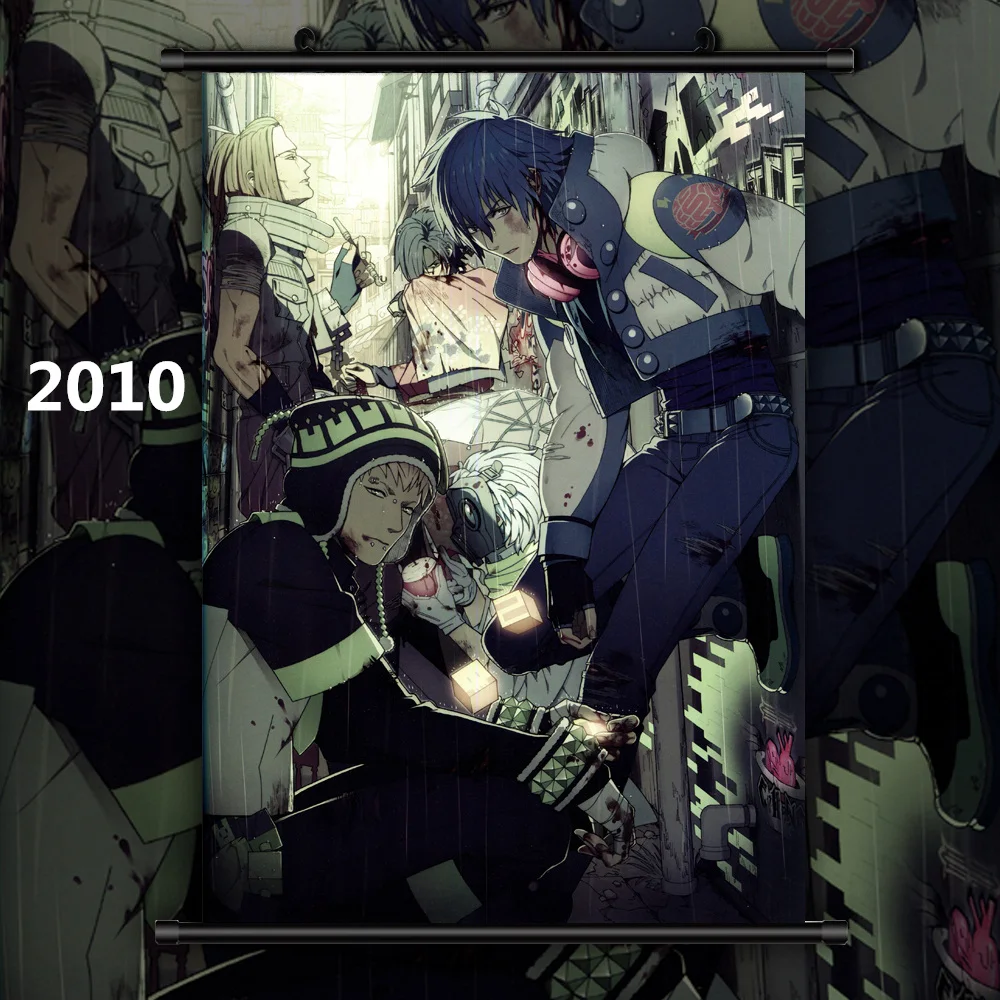 2010 Драматическое убийца группа серагаки Aoba Noiz Аниме Манга настенный плакат свиток D - Цвет: 2010