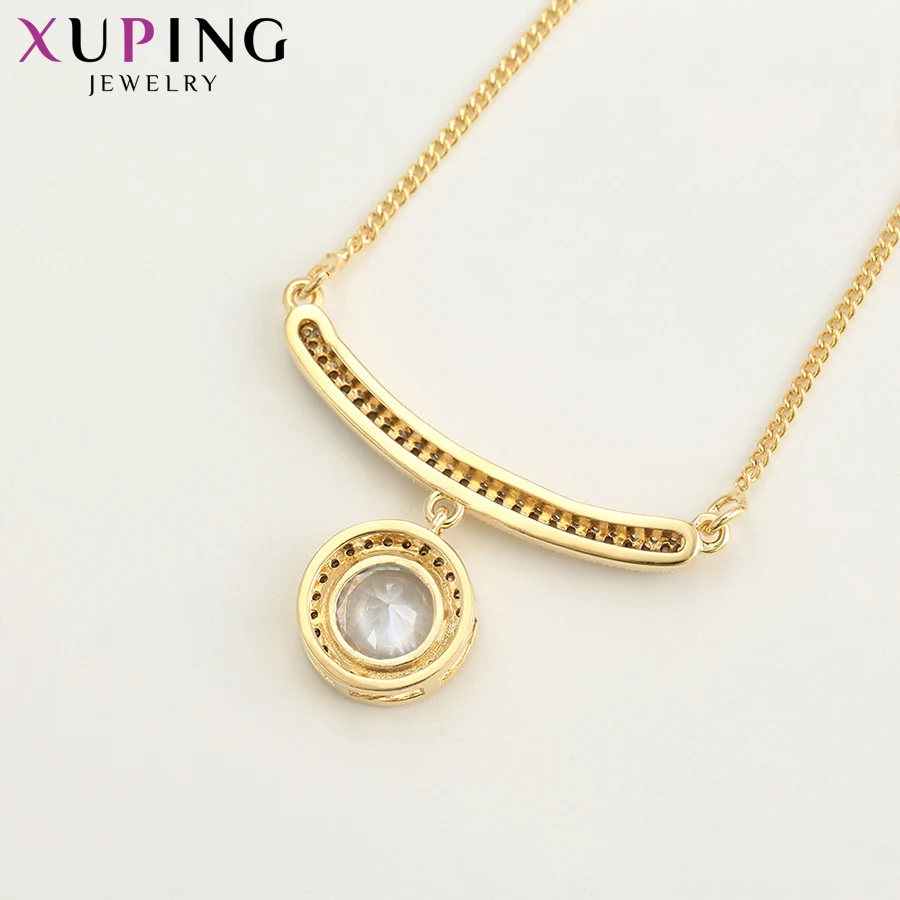 Xuping Sweet for Girls Round Design Necklace Synthetic Cubic Zirconia Trendy Jewelry Black Friday Gifts 45288 | Украшения и
