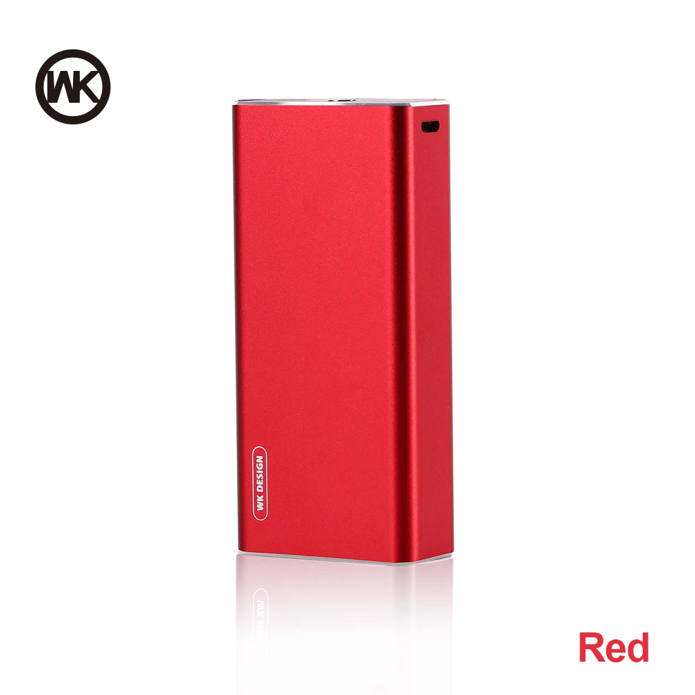 Red power bank 097 WK 10000 мАч mi ni power Bank портативное зарядное устройство Быстрая Зарядка power bank для Xiaomi mi iPhone внешний аккумулятор повербанк металлический корпус - Цвет: Red power bank 097