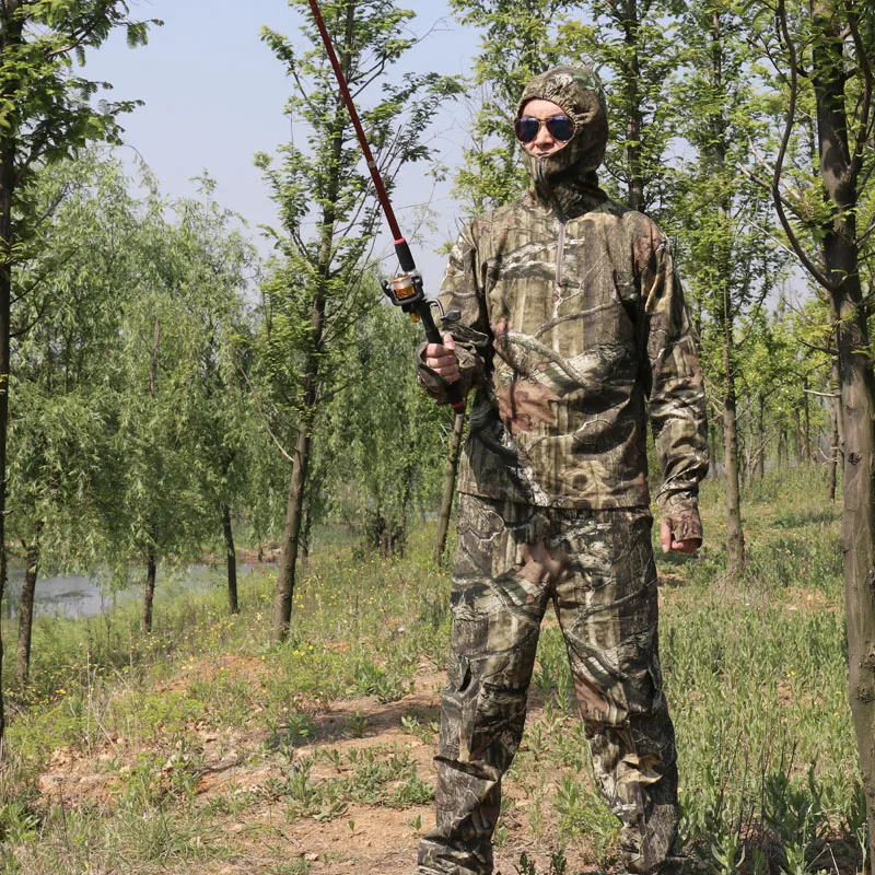 Outdoor Spring Autumn Men Hiking Climbing Hunting Jacket Camouflage Sunscreen Cotton Hooded Fishing Shirt Tactical Tops Jackets |