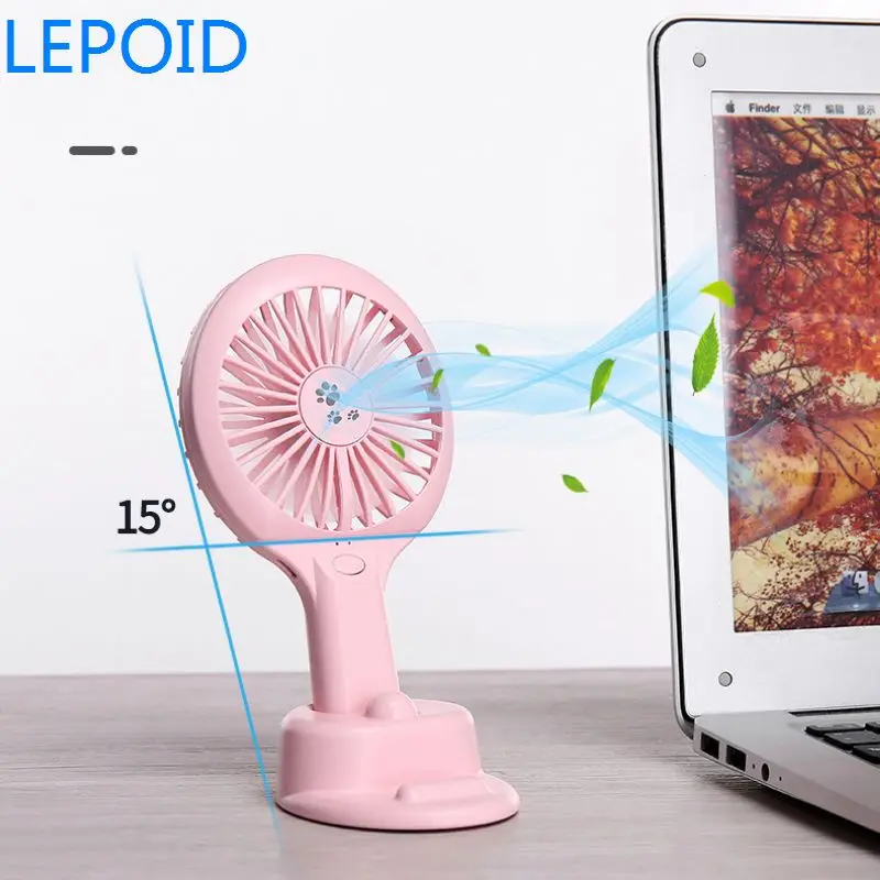 LEPOID портативный Перезаряжаемый складной мини USB вентилятор с подставкой для